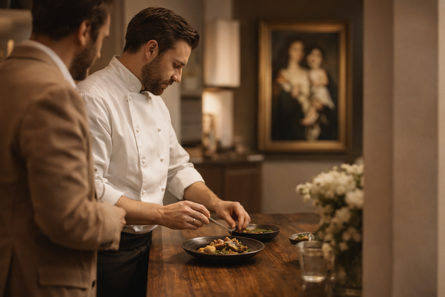 Nos chefs partenaires livrent et préparent des plats de qualité pour notre clientèle haute de gamme qui loue nos appartements