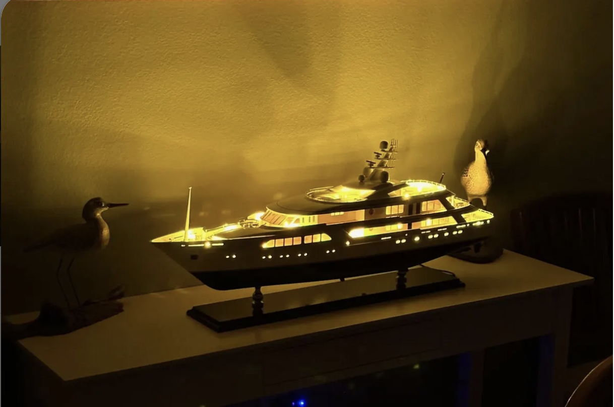 Super Yacht Model with LED lights