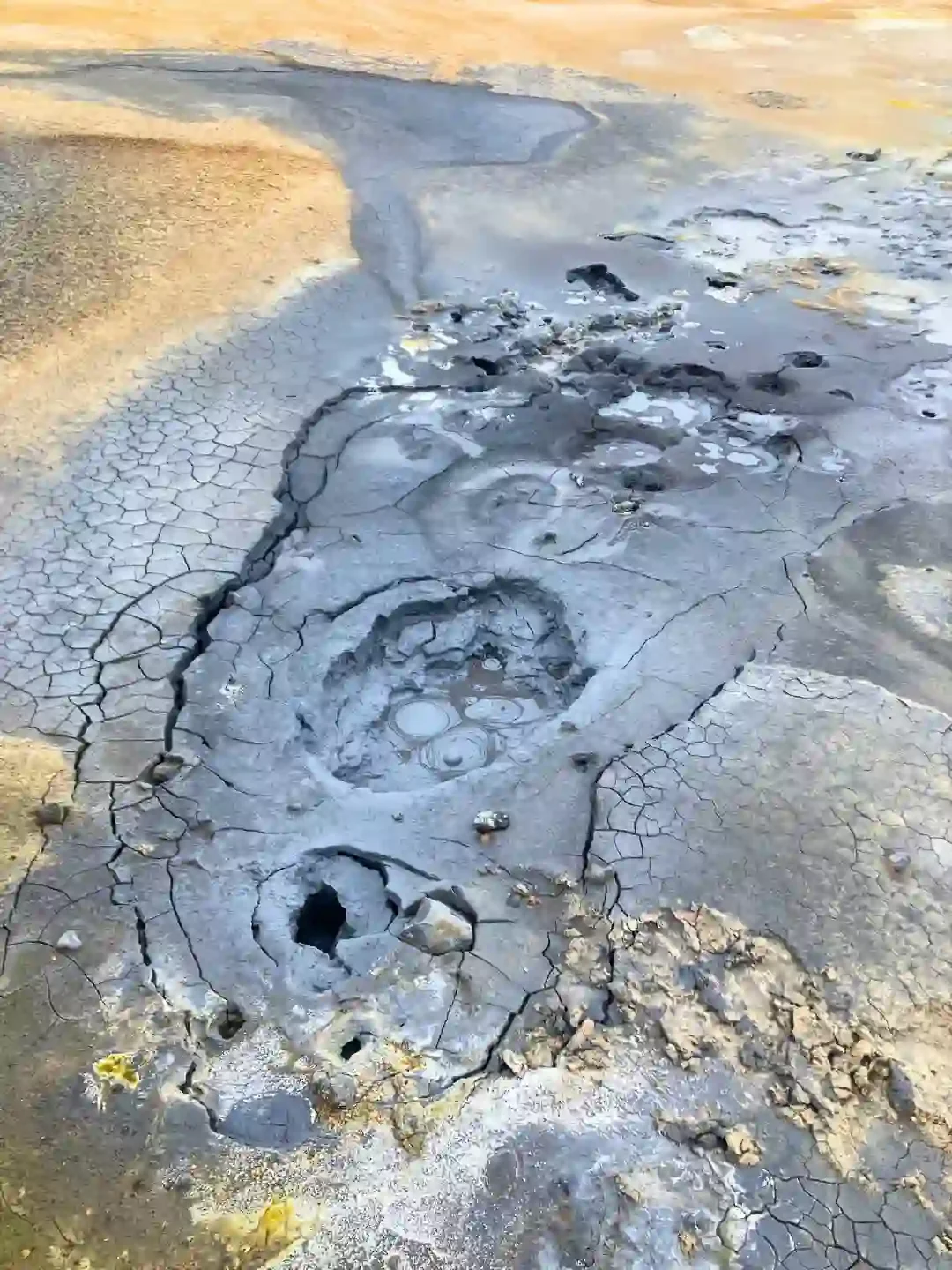 Copyright Knot Waste: Akureyi Trip, Iceland: Hverir geothermal area (also called Námaskarð) is at the foot of Námafjall Mountain, and close to Lake Mývatn ('Midge Lake'). 
