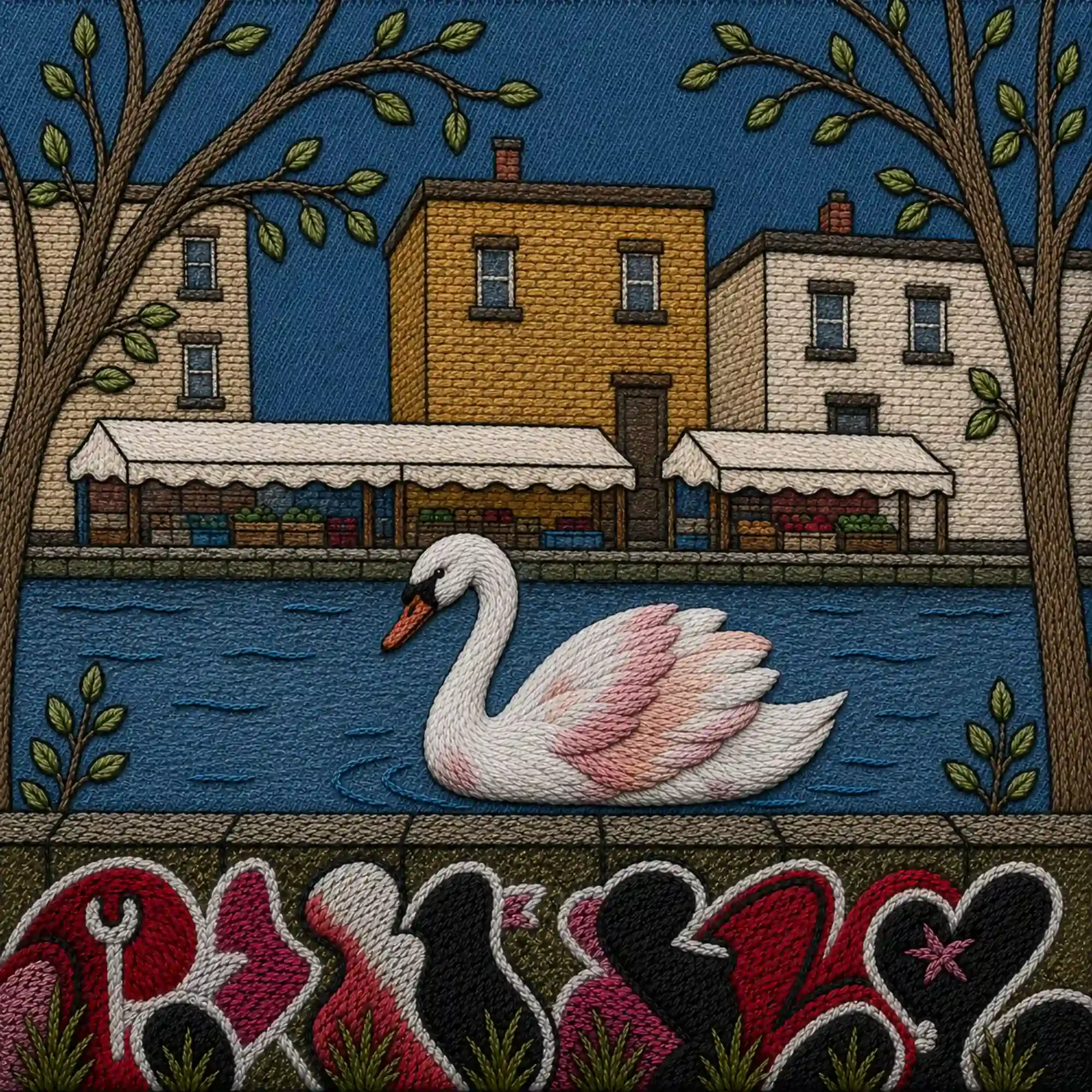 How an Urban Swan Inspired My Nature Embroidery Pattern