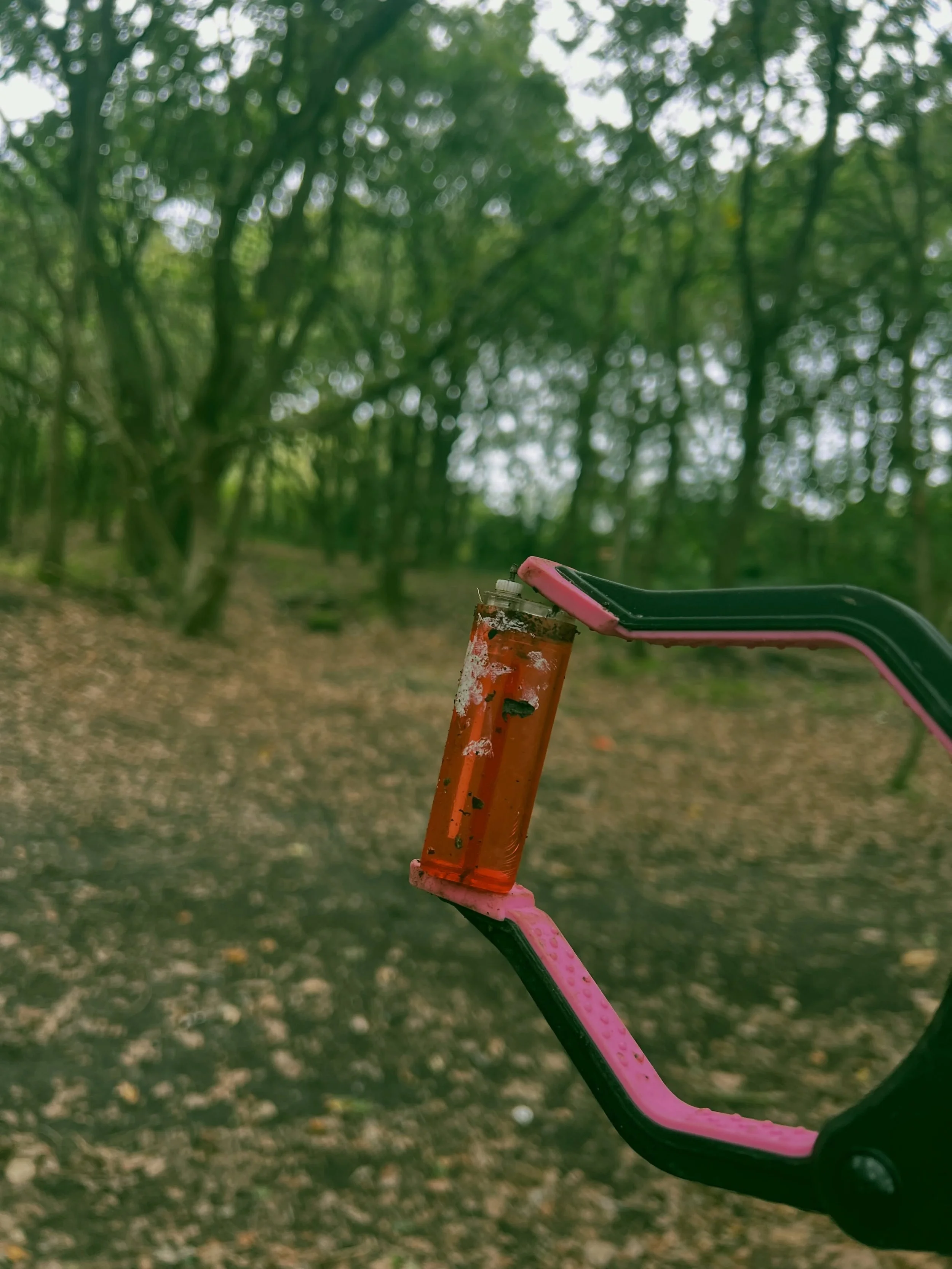 🌳Modern day &lsquo;mudlarking&rsquo; finds; lighters and vapes, not chic sailors&rsquo; pipes.

🗑️ Litter-picking for nature connection; listening to birds, spotting squirrels, and found a quid. 
.
.
.
#knotwaste #mendyourfuture #litterpickers #nat