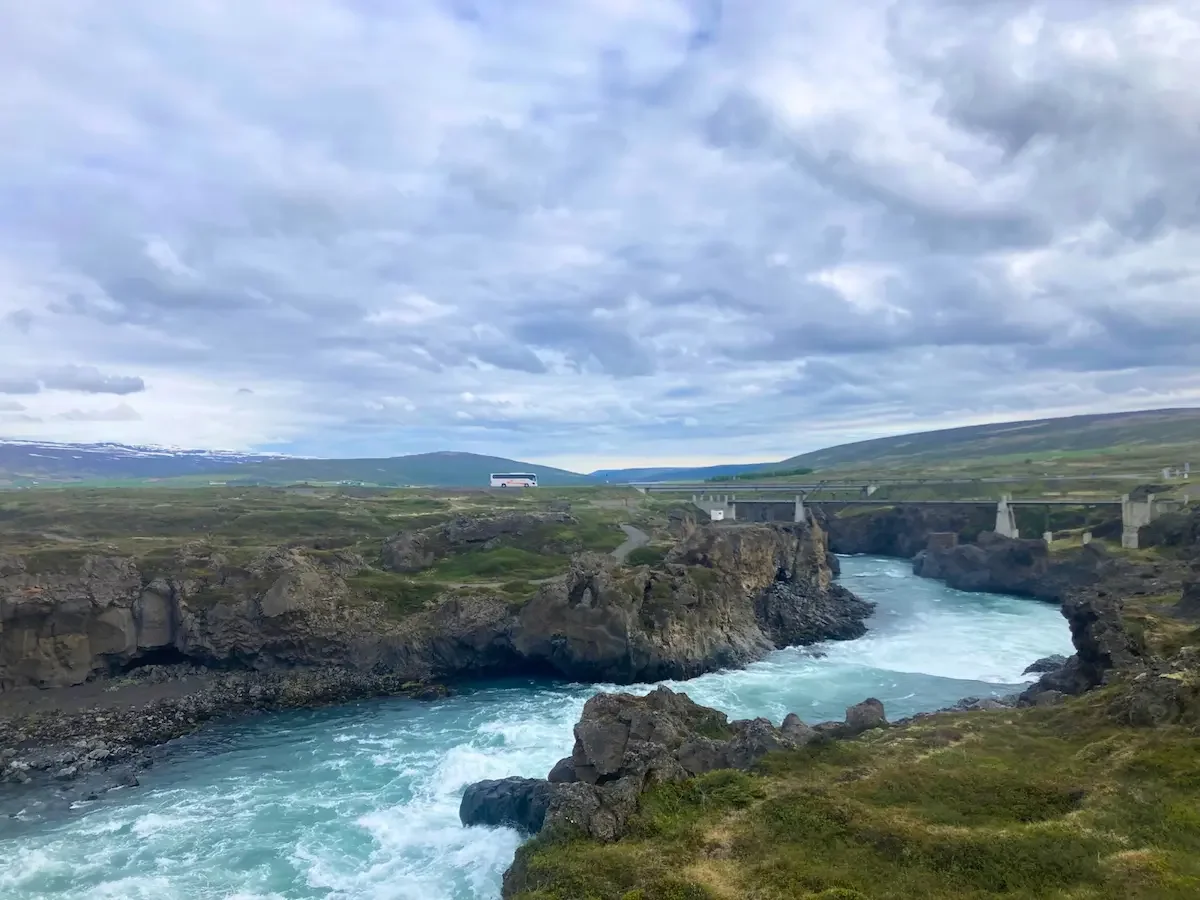 Copyright Knot Waste: Akureyi Trip, Iceland: Our tour lasted 6 hours. Beginning at Akureyri Port, it went to Lake Mývatn, Godafoss Waterfall,the lava fields of Dimmuborgir, and the geothermal area Hverir.