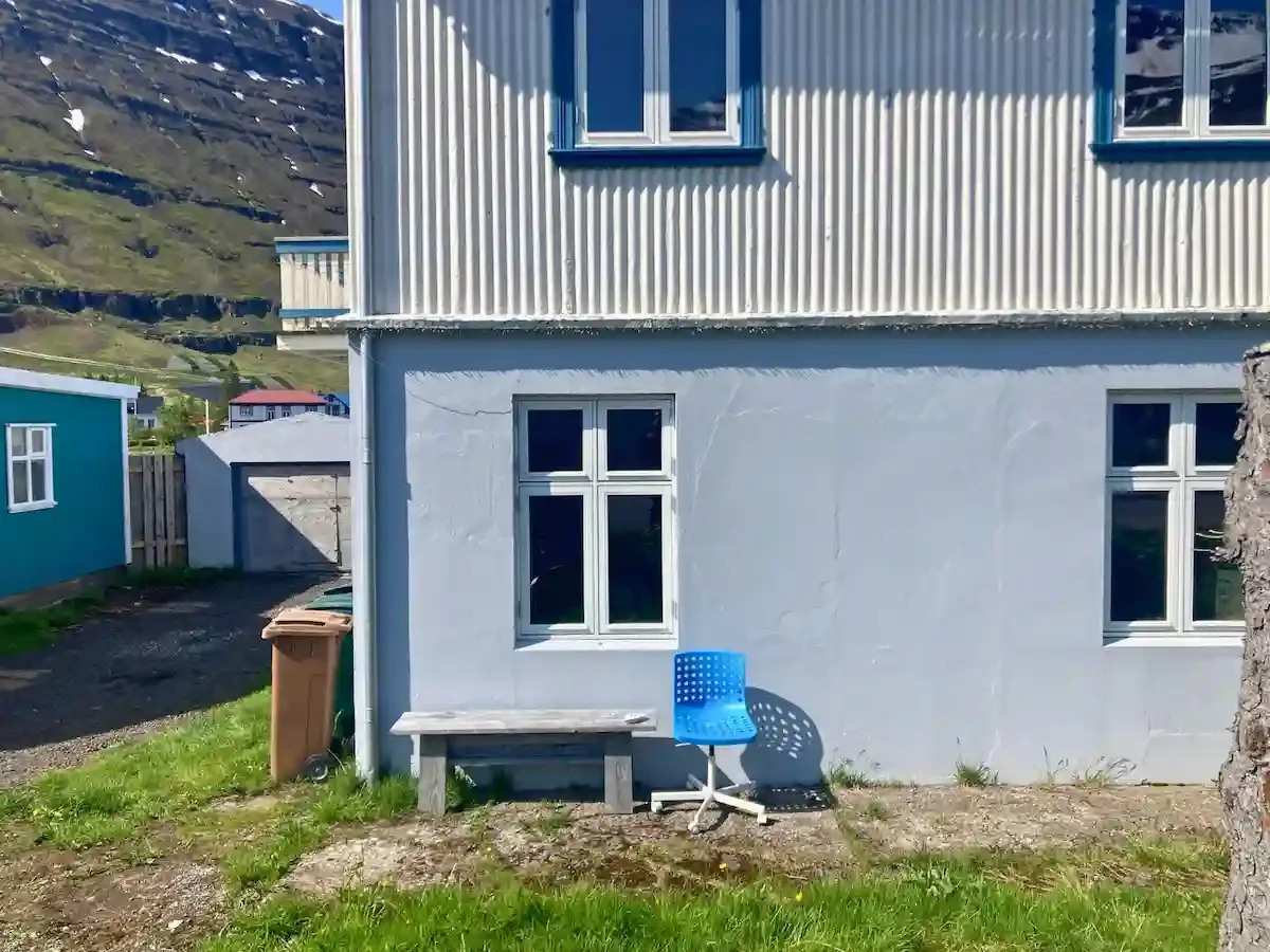 Copyright Knot Waste: Seyðisfjörður, Iceland - A resident's 'Sit-Spot'. Spending just 10 to 20 minutes sitting quietly in a natural setting lowers stress. 