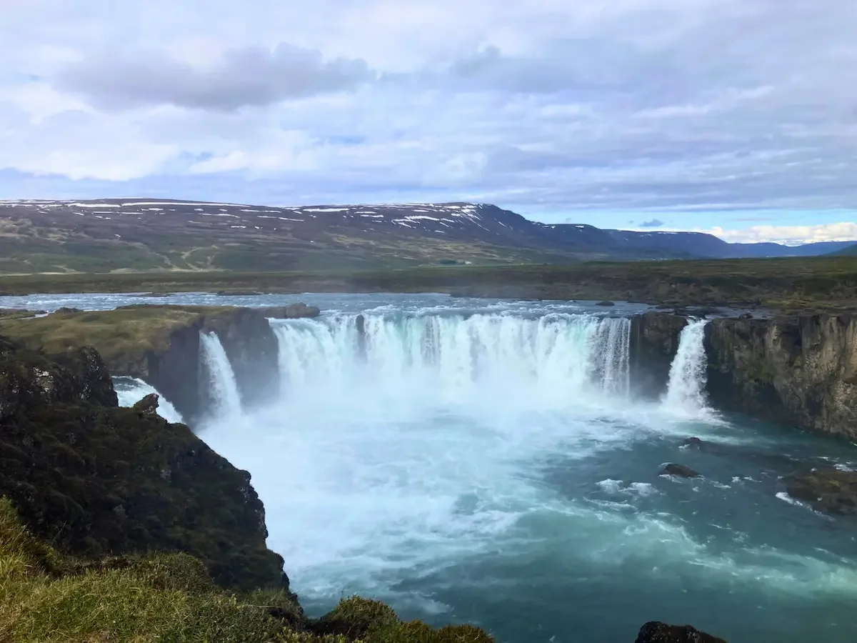 Copyright Knot Waste: Akureyi Trip, Iceland: Goðafoss waterfall - It's nicknamed the “Waterfall of the Gods.”