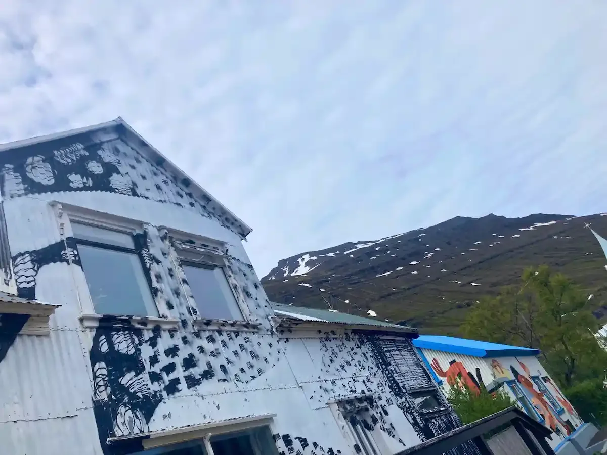 Copyright Knot Waste: Seyðisfjörður, Iceland - Must see things in the area include the contemporary Skaftfell Art Center, the mountainside Tvísöngur Sound Sculpture, local galleries, studios, and the iconic rainbow street leading to the blue wooden c