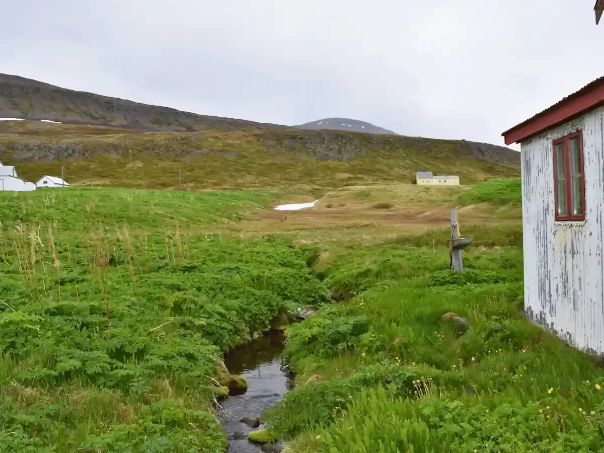 Copyright Knot Waste: Hesteryri Village, Iceland - The Old Doctor’s House operates as a remote waterfront guesthouse and hostel, which you can book a stay in durng the summer months. 