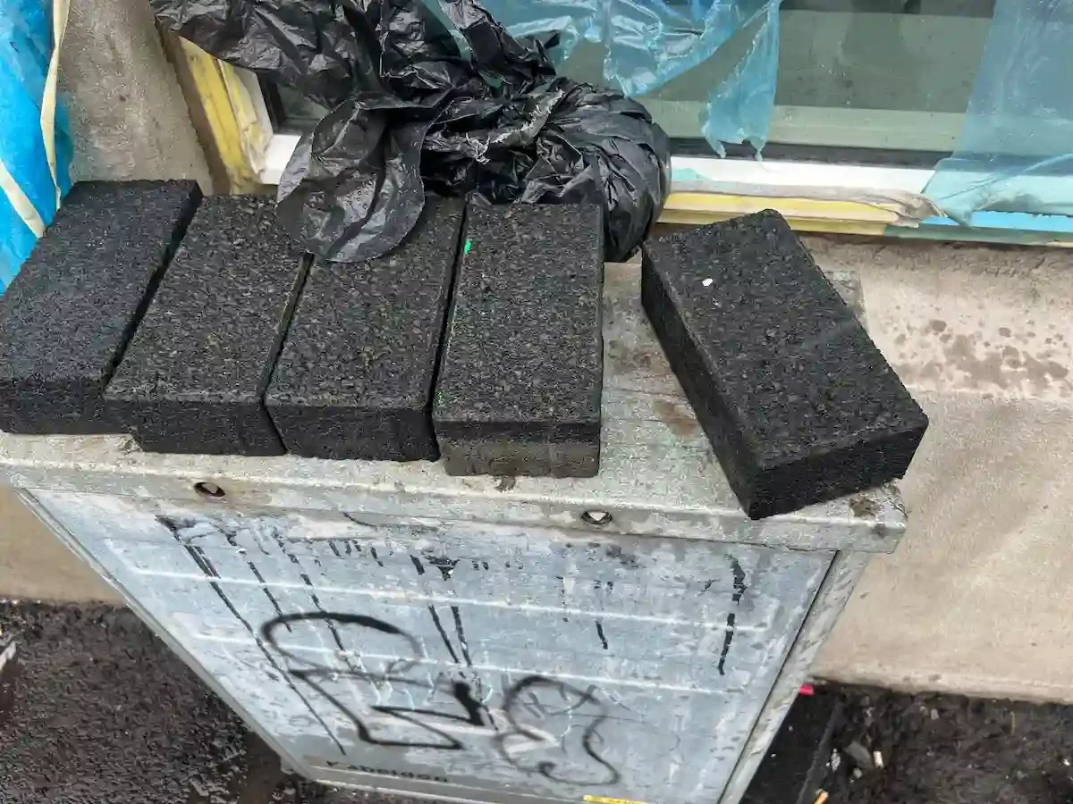Copyright Knot Waste: Reykjavik, Iceland: Construction bricks that resemble the lava filled county.
