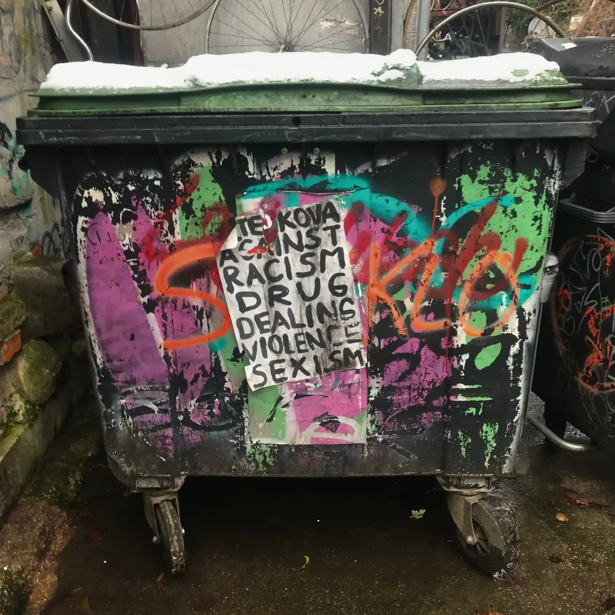 Urban Litter - Ljubliana - Slovenia - bin - with - grafitti.webp