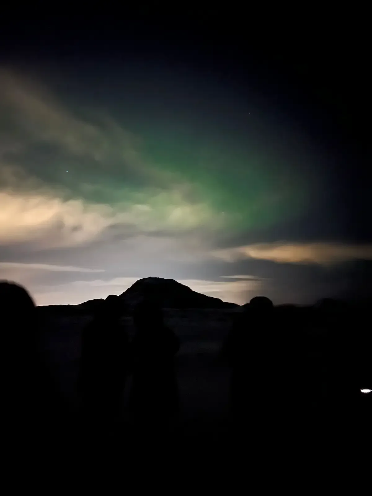 Copyright Knot Waste: Iceland, Northern Lights - Captured on iPhone. This was outside of Reykjavik at a dark night observation spot.
