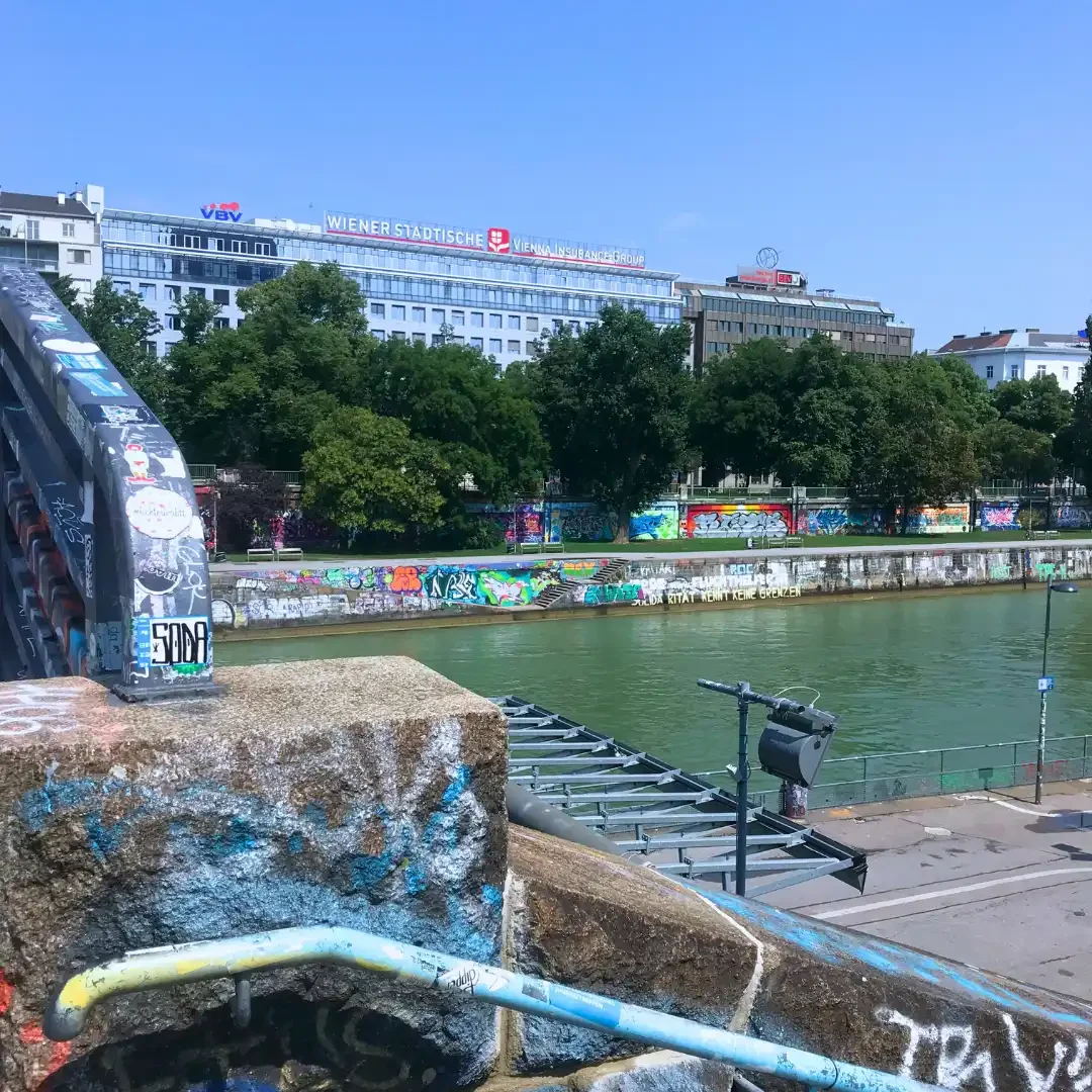 urban litter - vienna - austria - river - grafitti .webp