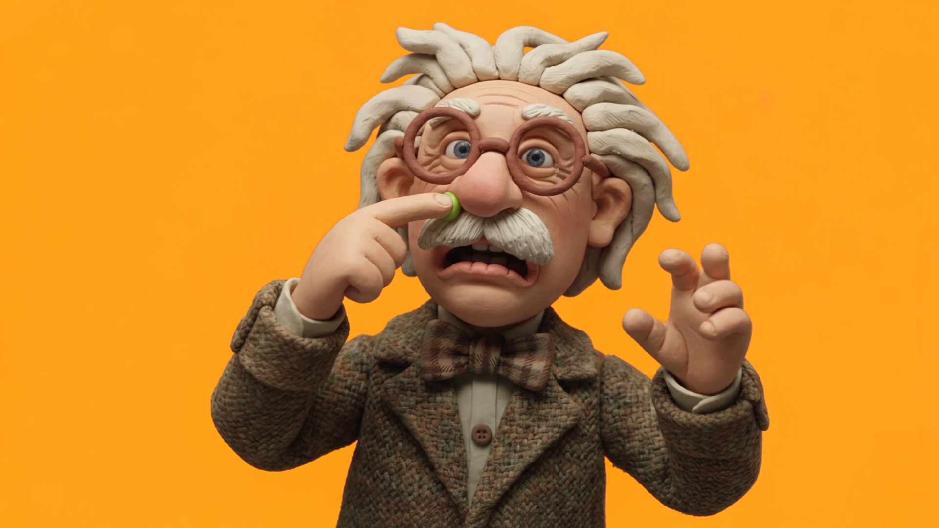 Clay Einstein Nose Picking still.png