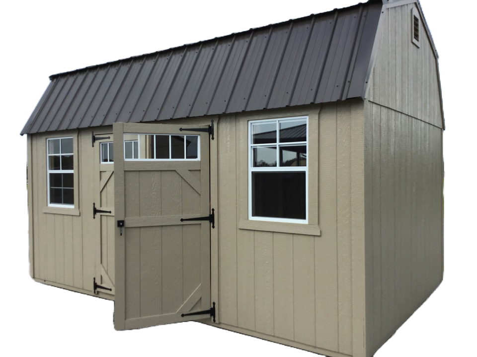 Taupe 10x16 Side Lofted Barn