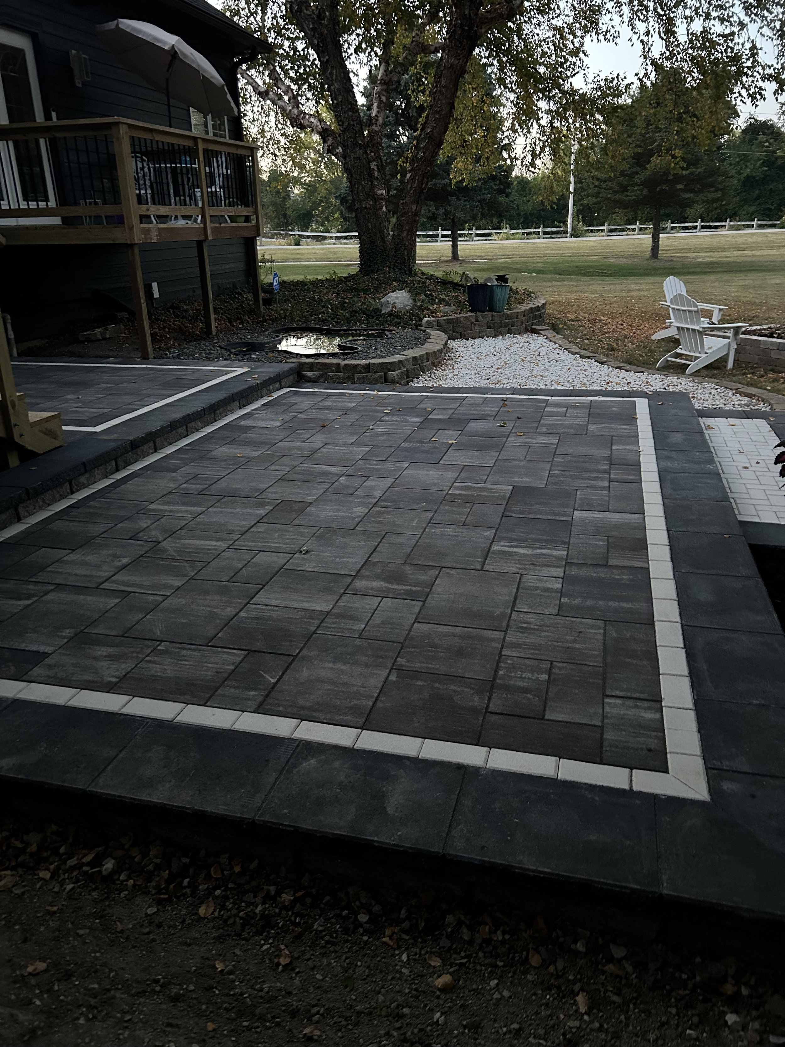 Raised Paver Patio With Two Levels