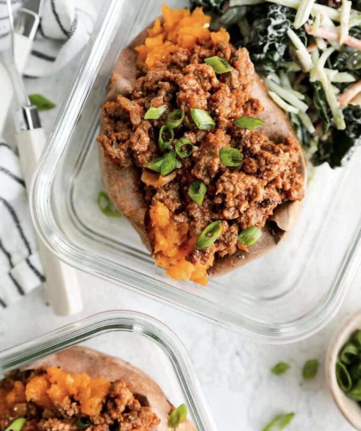 Loaded taco sweet potato