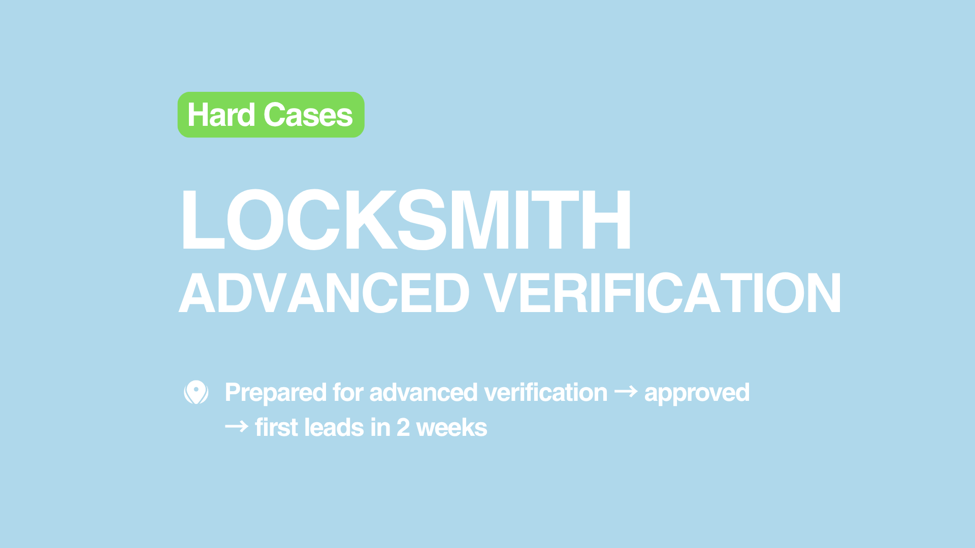 Google Advanced Verification for Locksmith business