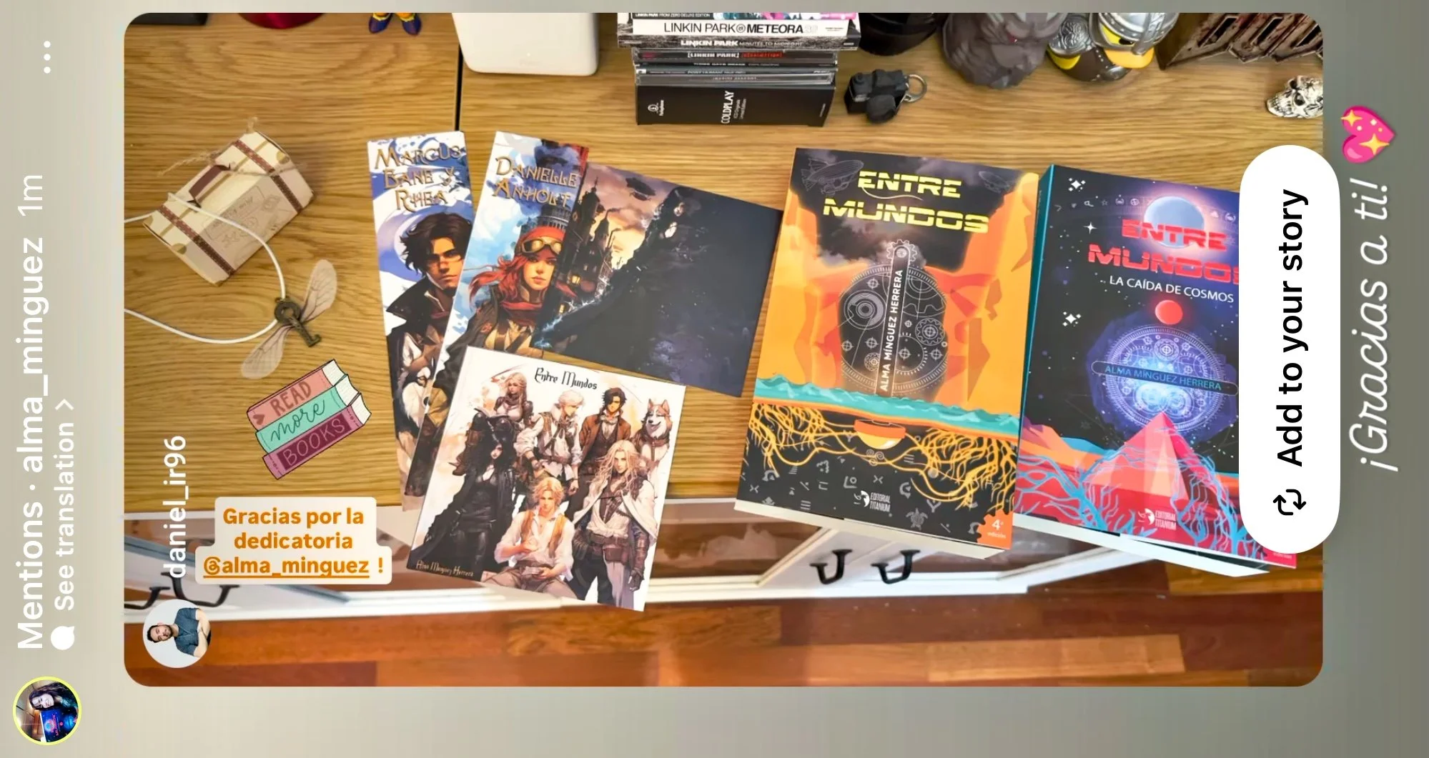 Libro Entre Mundos por Alma Mínguez