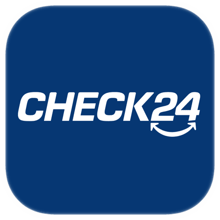 Check 24 logo on a dark blue background.