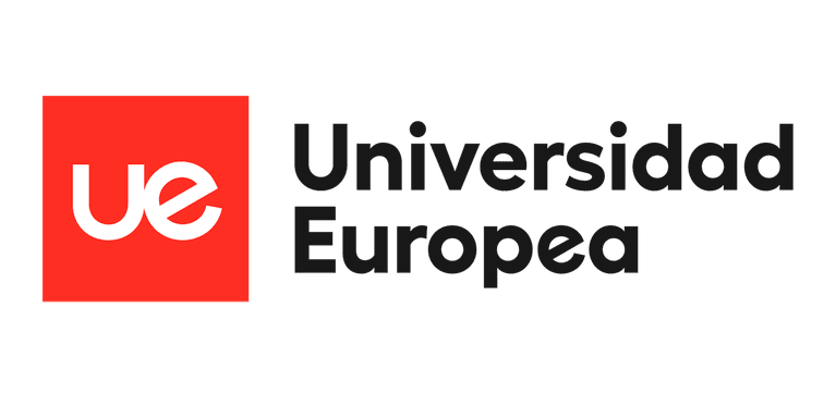 Logo of Universidad Europea with a red square containing white lowercase 'ue' and the text 'Universidad Europea' to the right.