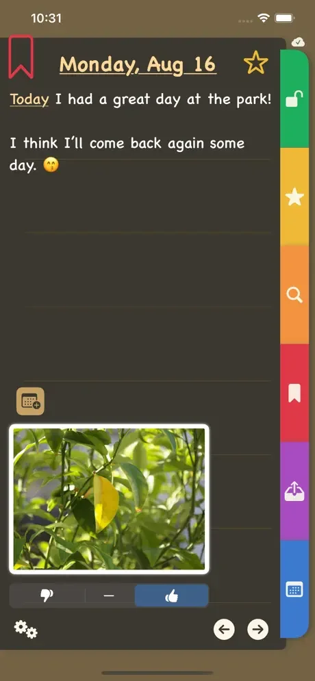 Main page - dark mode