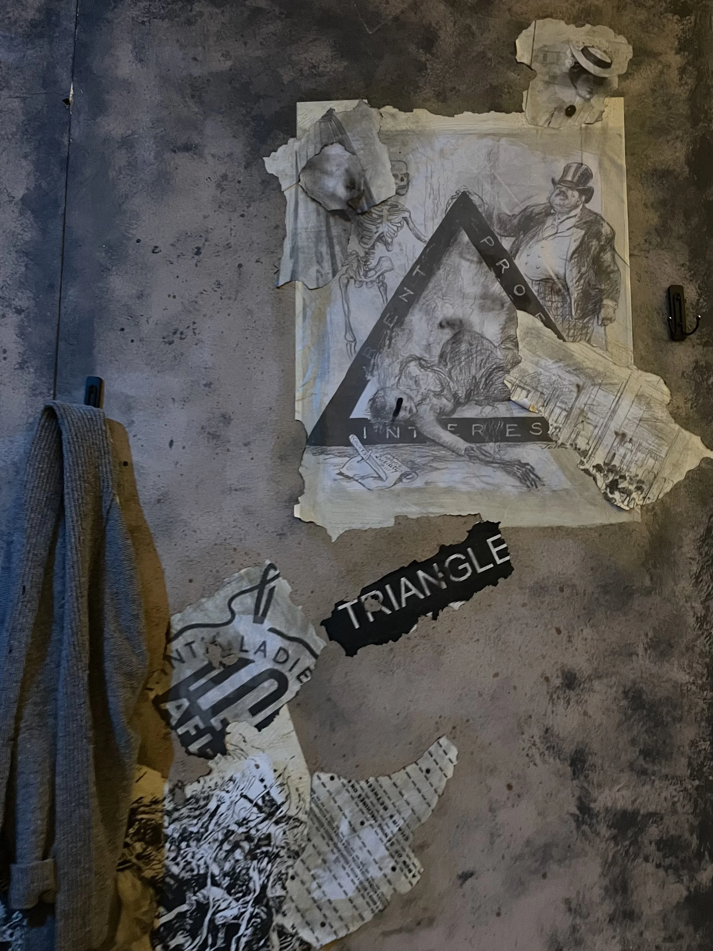 Wall Treatment for Triangle Scenic Design by Anton Santiago