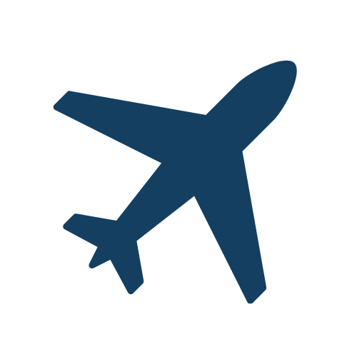 Silhouette of an airplane in flight