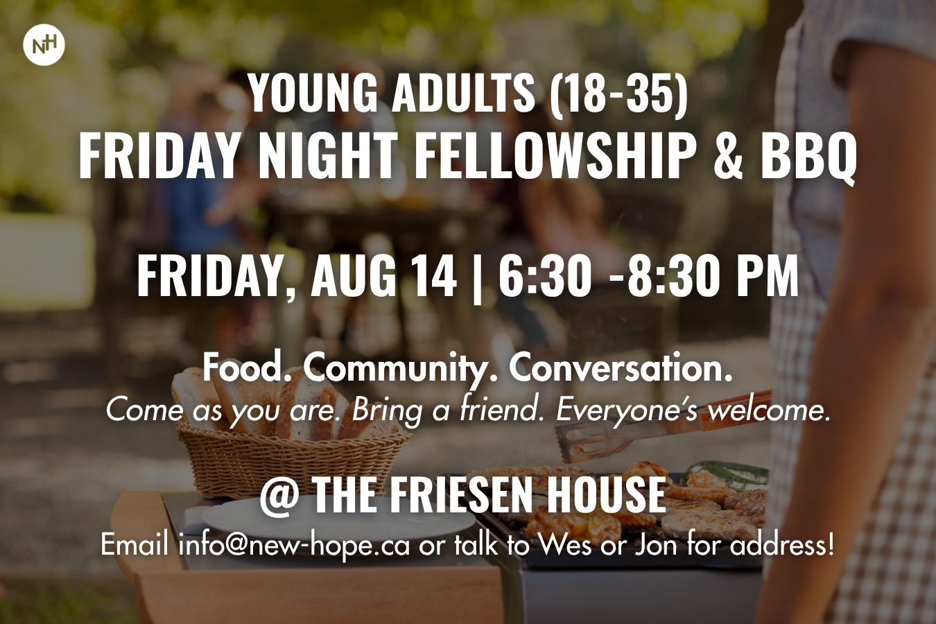Young Adults Friday Night Fellowship &amp; BBQ