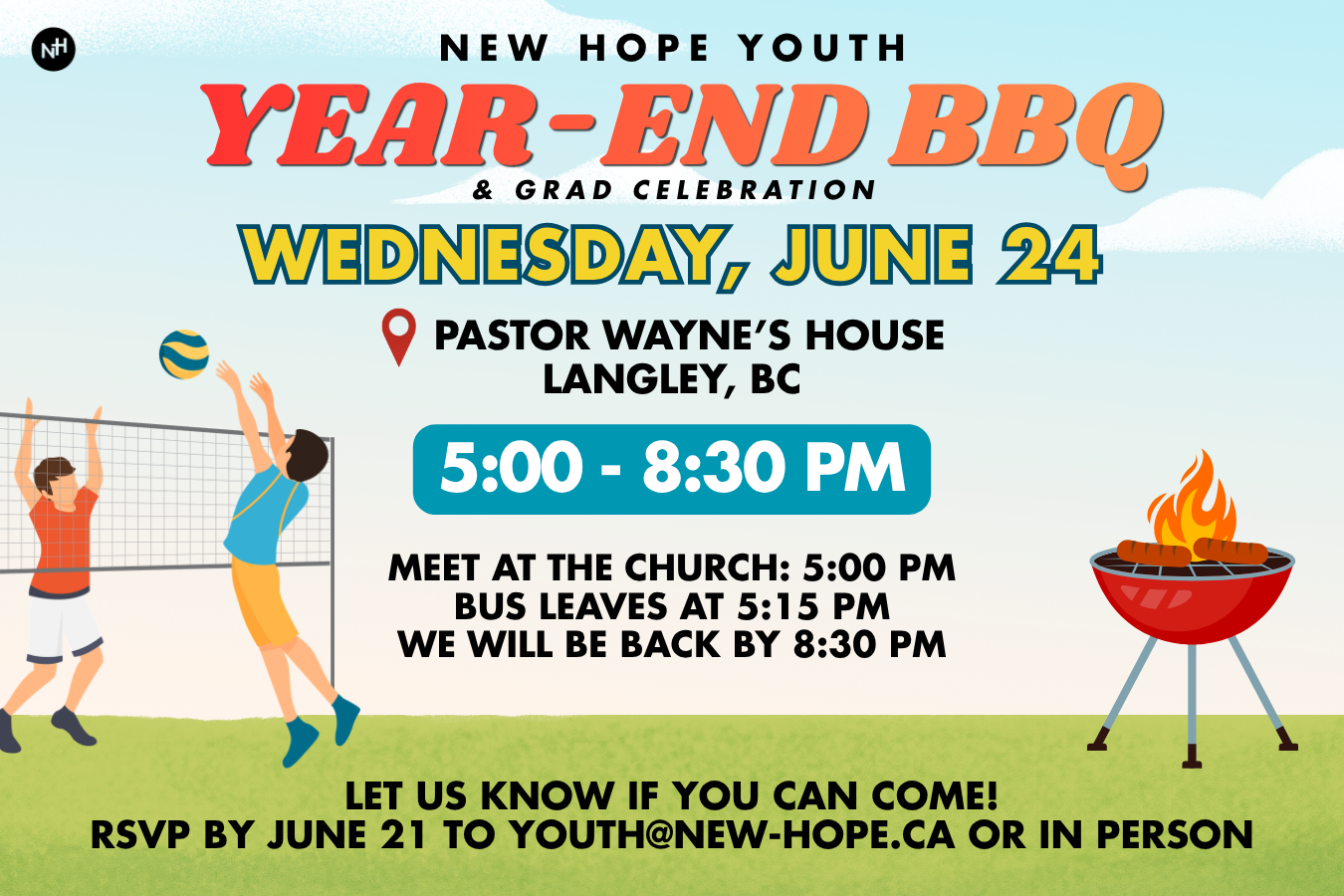 New Hope Youth Year-End BBQ @ Pastor Wayne’s House