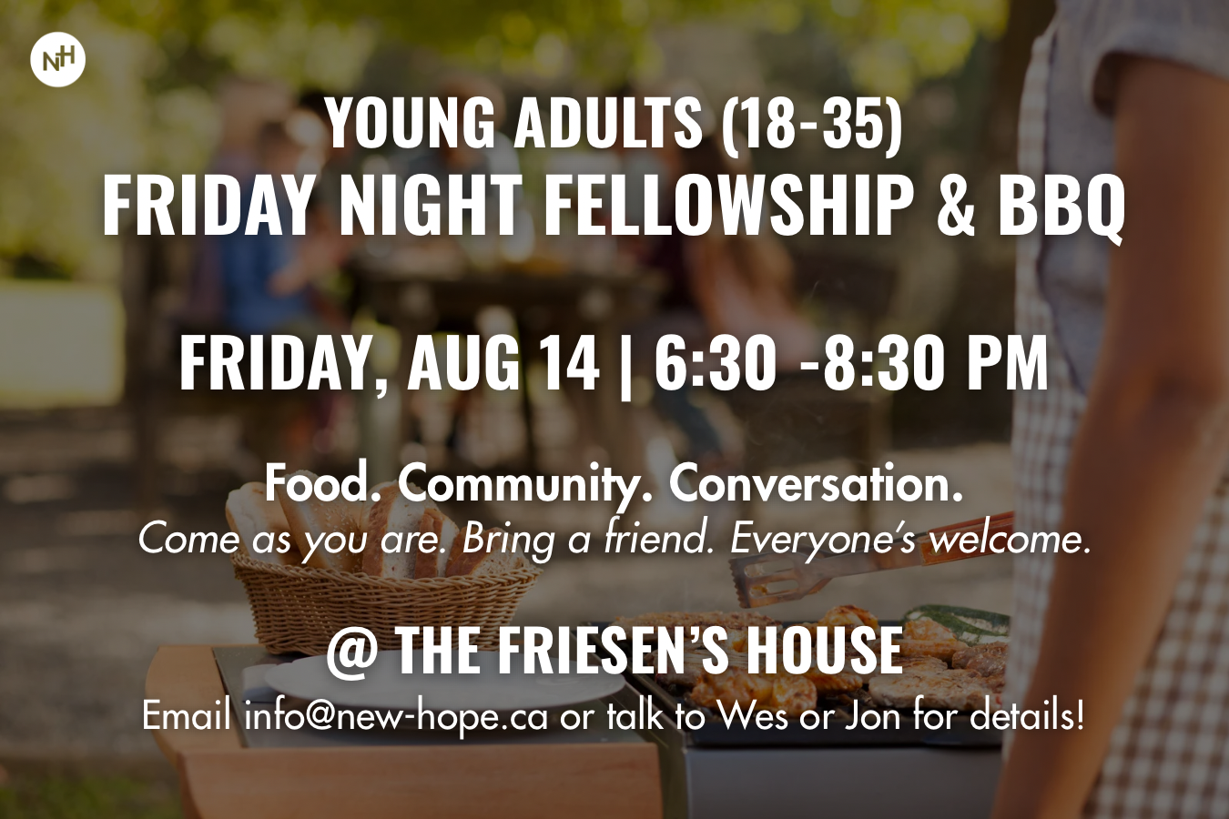 Young Adults Friday Night Fellowship &amp; BBQ
