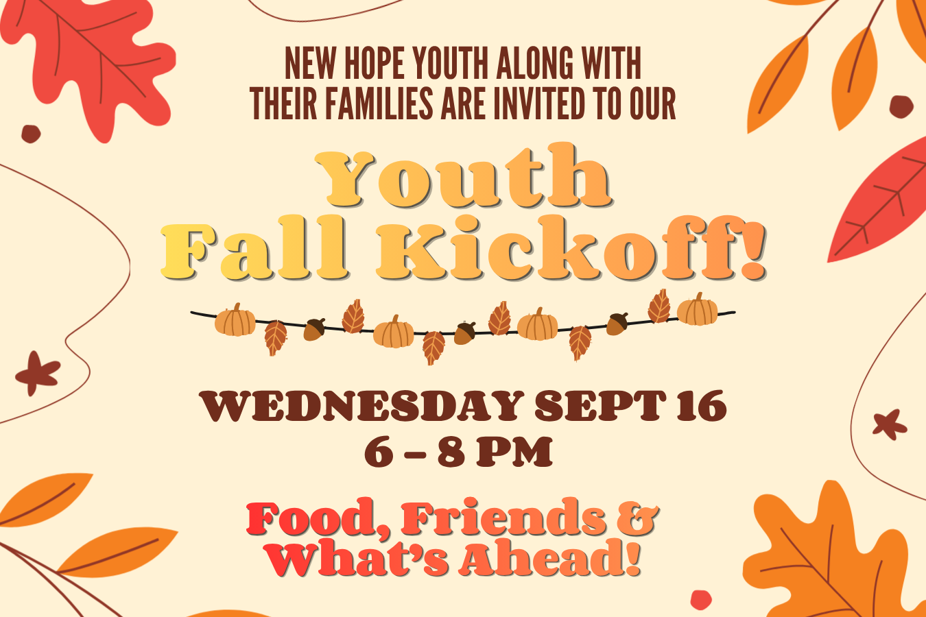 New Hope Youth Fall Kickoff