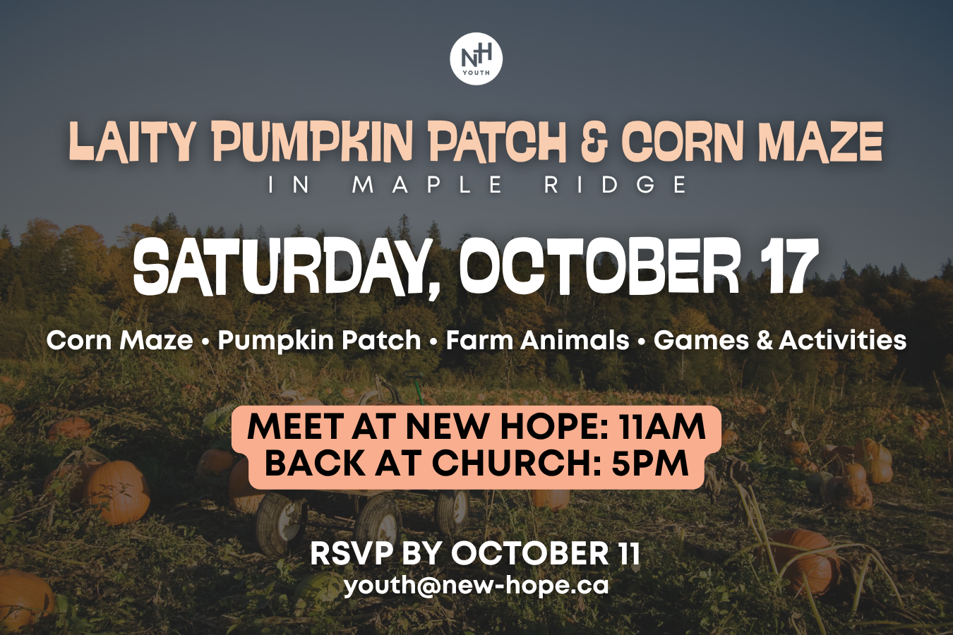 Youth Pumpkin Patch &amp; Corn Maze Event