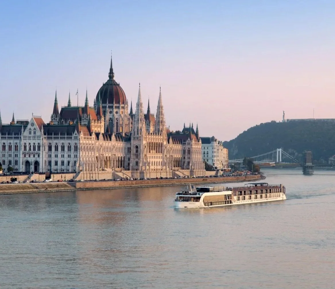 River Cruises Hungarian Parliament Building on the banks of the Danube River in Budapest