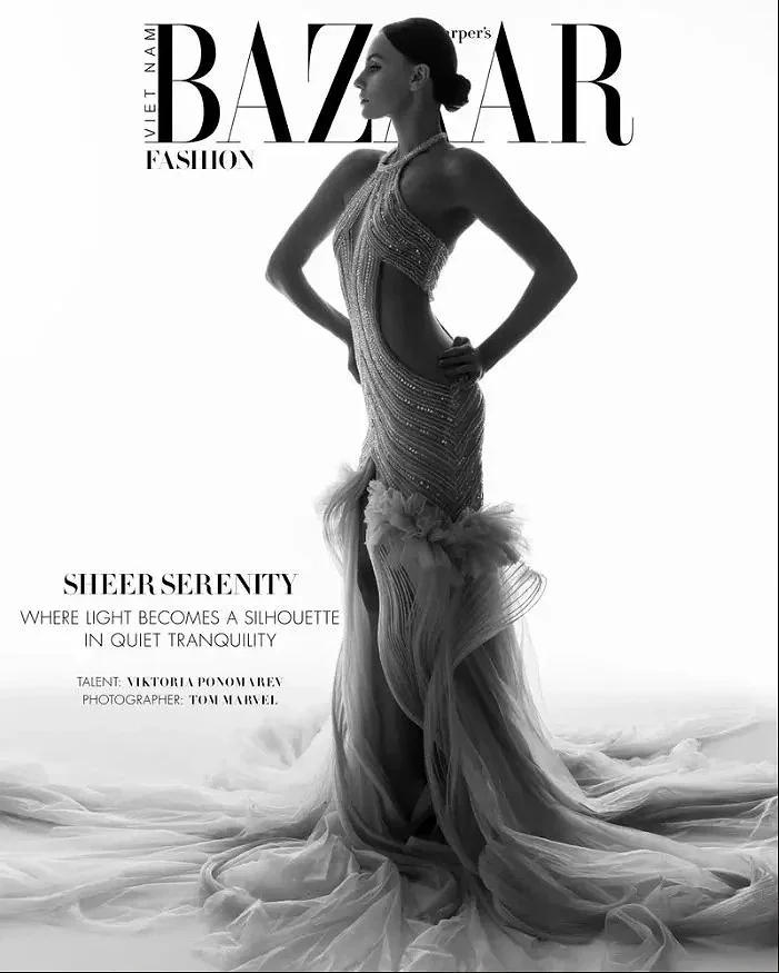 Editorial makeup by Elisa Flowers featured on Harper’s Bazaar Fashion Cover