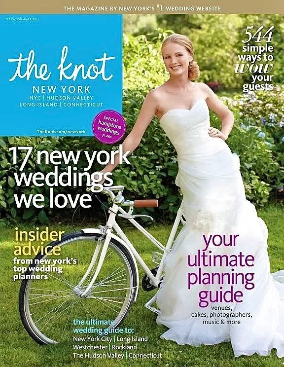 Fresh, natural bridal makeup by New York City makeup artist Elisa Flowers, featured on the cover of The Knot New York magazine