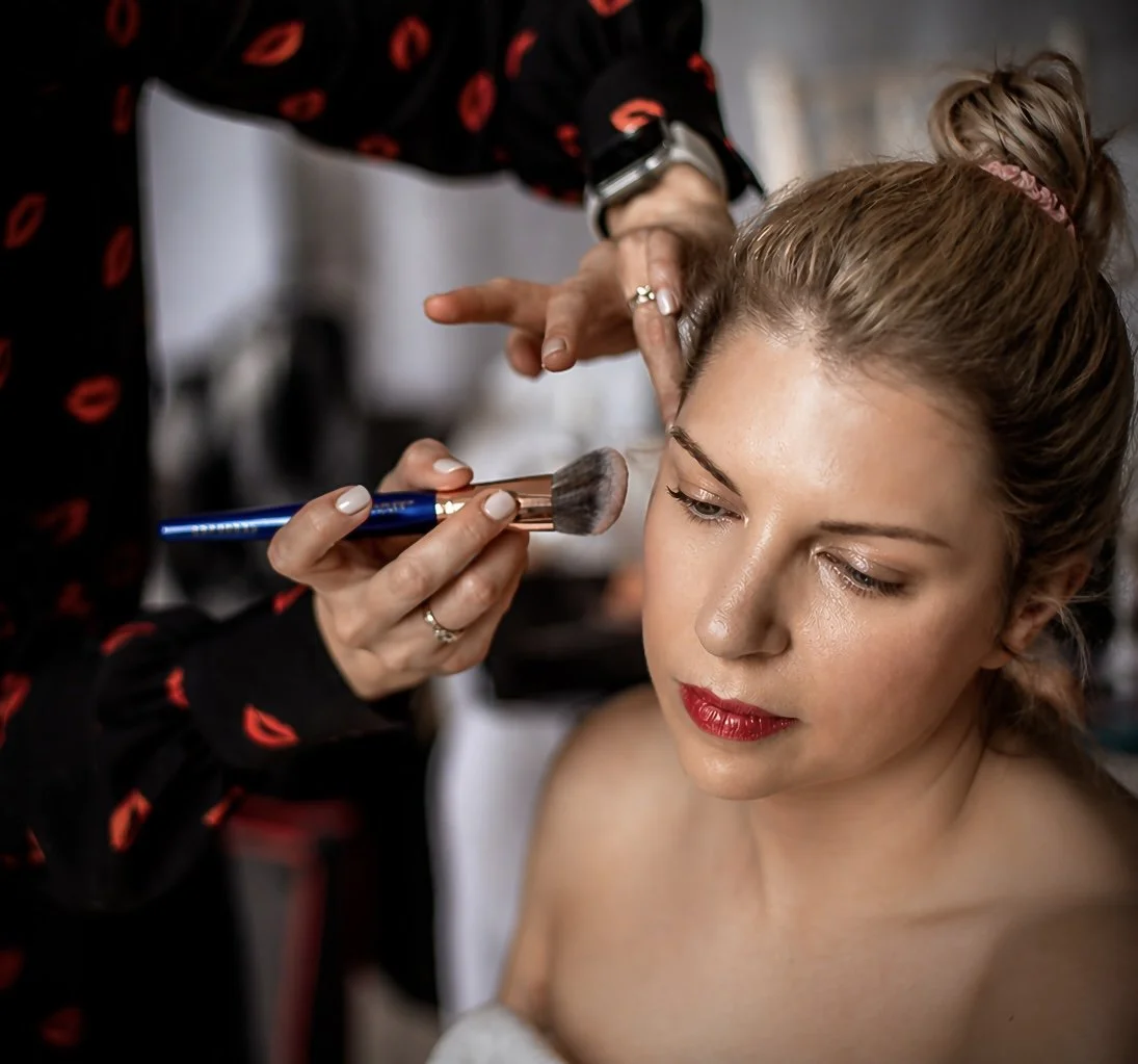 Soft, luminous bridal makeup by NYC makeup artist Elisa Flowers