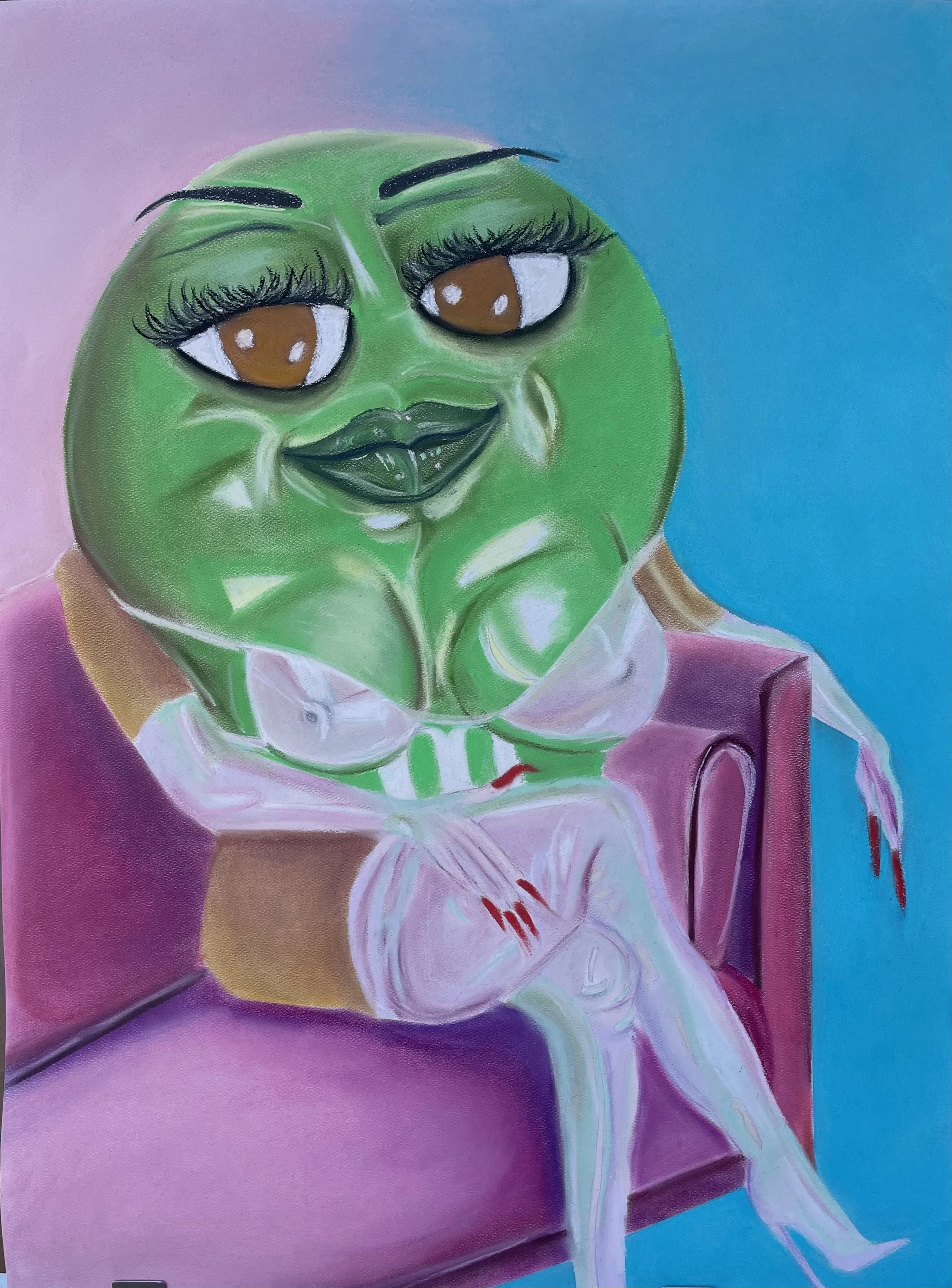 The Hot M&M_2025_pastel on paper_18x24in.jpeg
