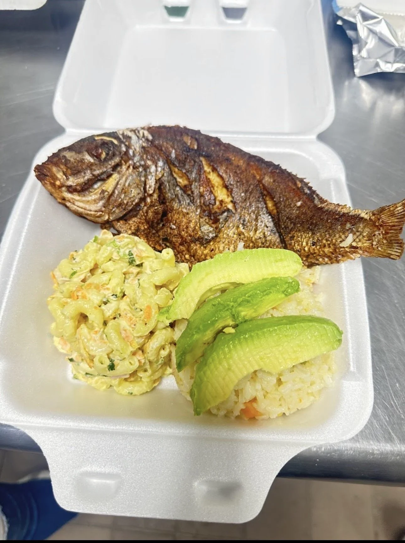 Authentic Salvadoran Fried Fish Meal