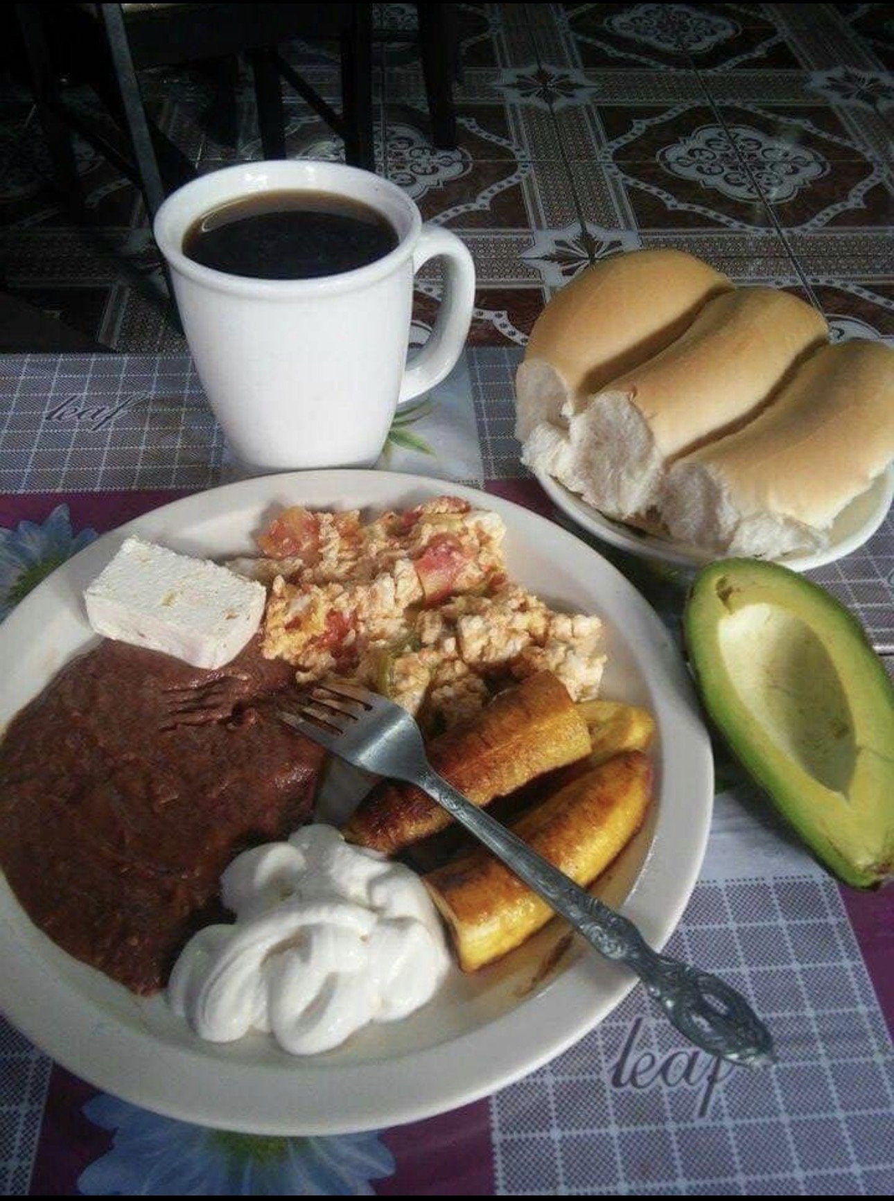 Authentic  Salvadoran Breakfast Plate
