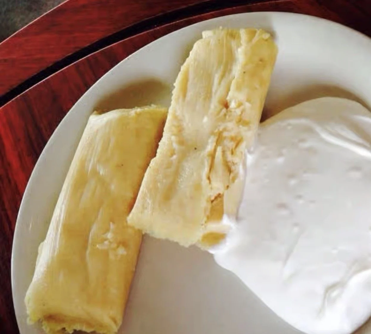 Authentic Corn Tamal Steamed With Cream