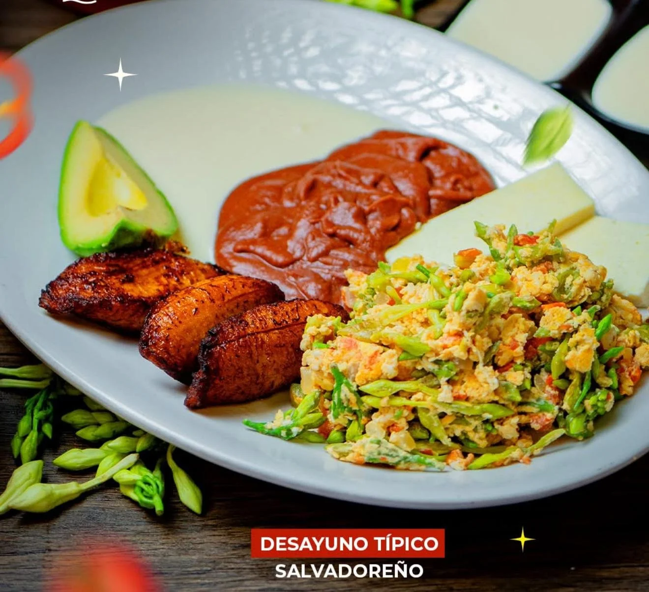 Authentic Salvadoran Breakfast Platter