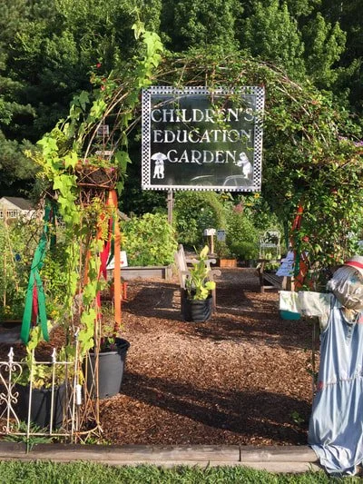 Entrance to Farmers Market for Children's Garden