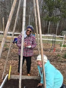 VBMG working in garden
