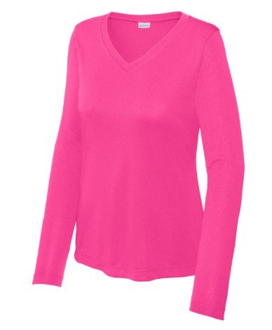 Sport-Tek®  Women's Long Sleeve PosiCharge®  CompetitorTM V-Neck Tee.