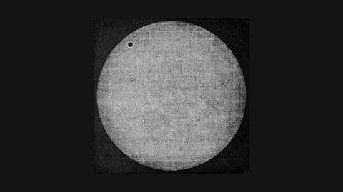 Janssen 1874: Venus silhouette crossing the Sun's disc, captured from Japan – first photographic transit series