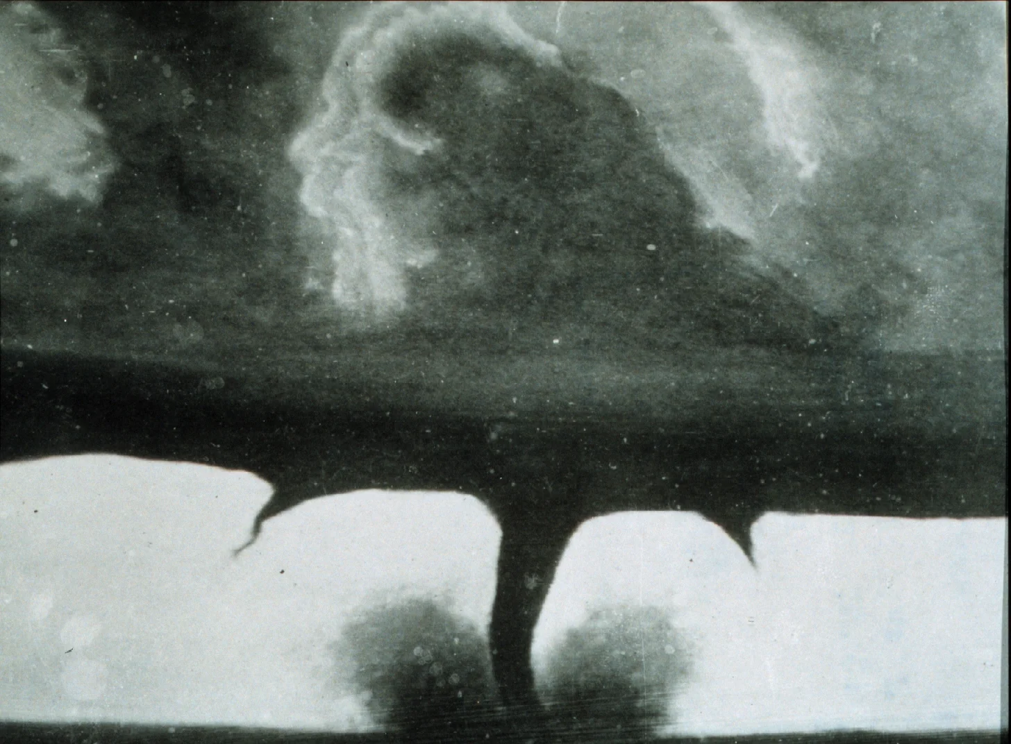 24 August 1884, Howard County, Kansas: oldest known photograph of a tornado — early storm photography by A. A. Adams.