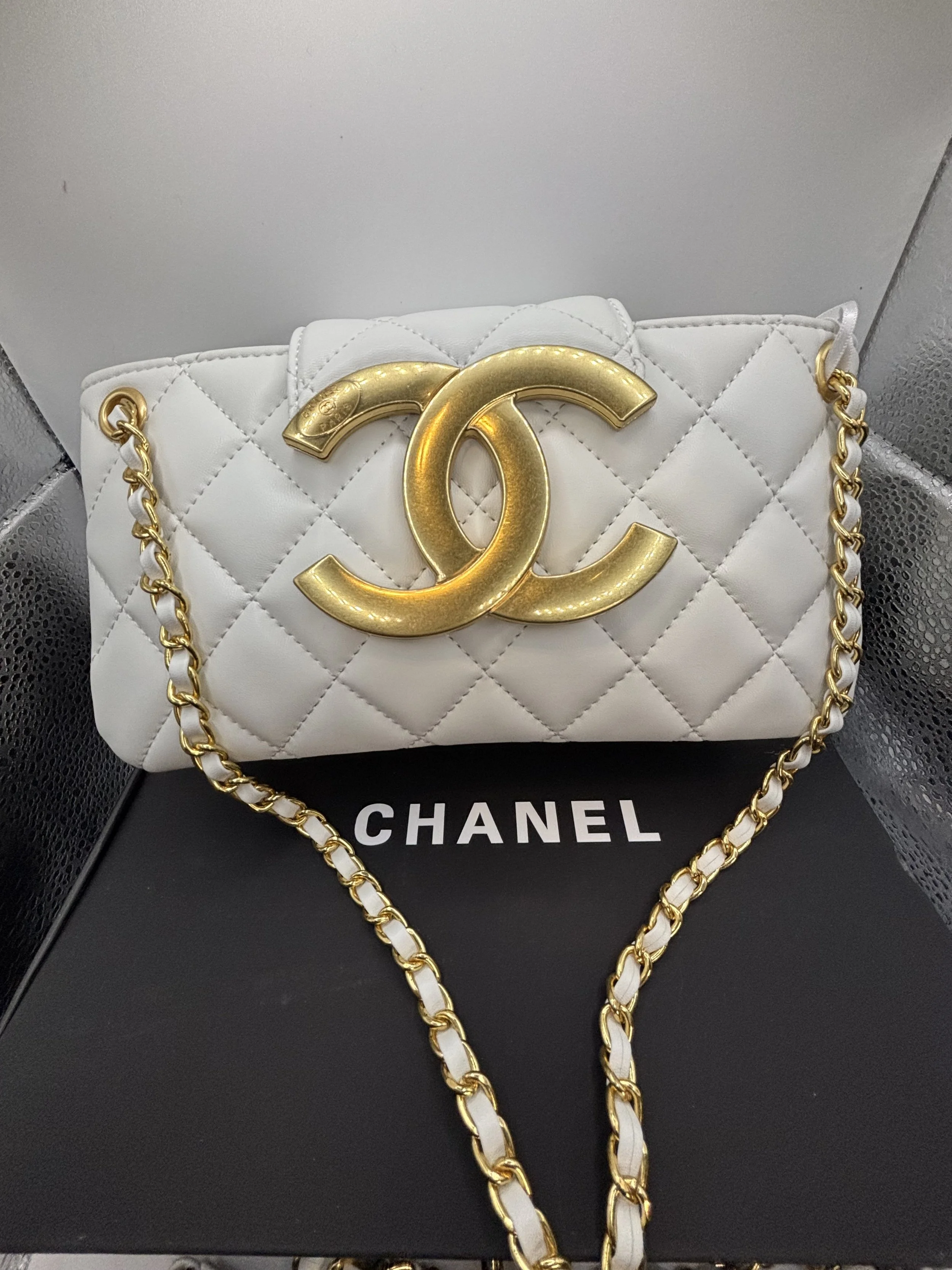White Double C Bag