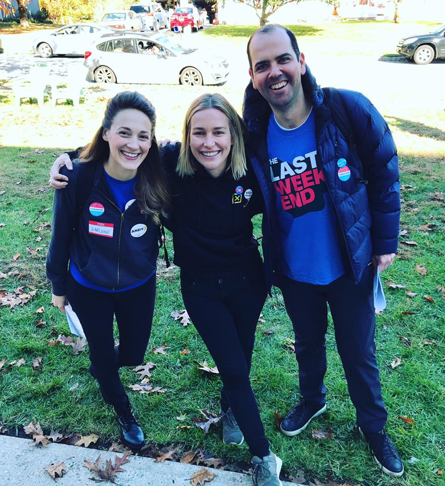 Swing Left volunteers at an event