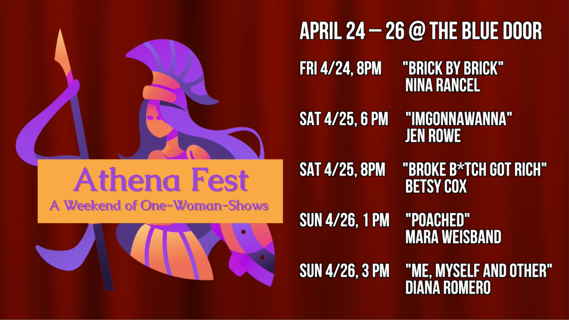 Athena Fest Calendar Image