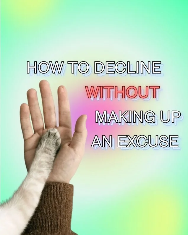A cutie reminder to all my fellow recovering people pleasers - you are allowed to have an empty night on your calendar and keep it empty.

You are allowed to disappoint someone. You are even allowed to change your mind after you&rsquo;ve already said