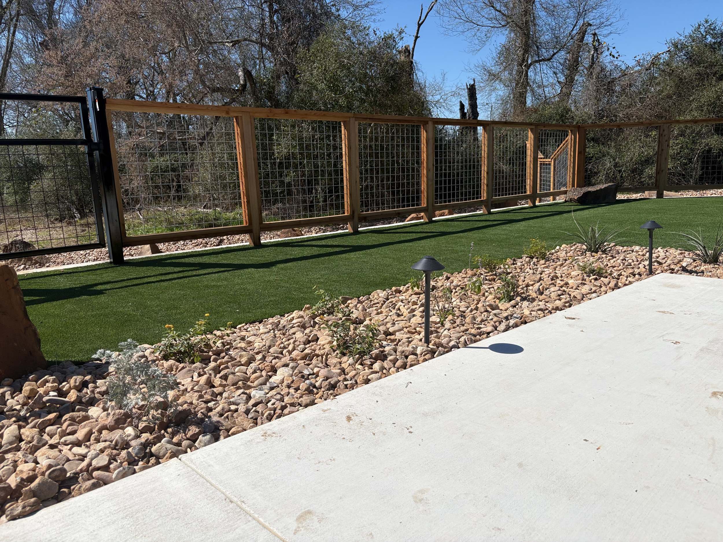 Katz project xerolandscaping, turf, lighting  and fence .png