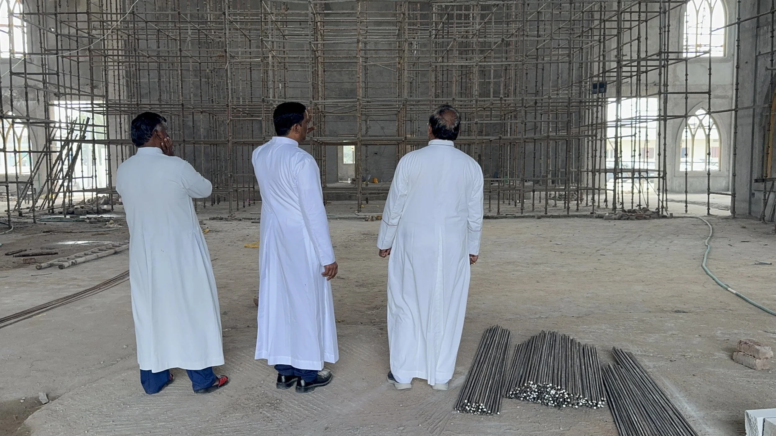 Bishop’s Visit to New Church Construction